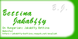 bettina jakabffy business card